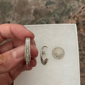 New Silver and Diamond Ear Jacket